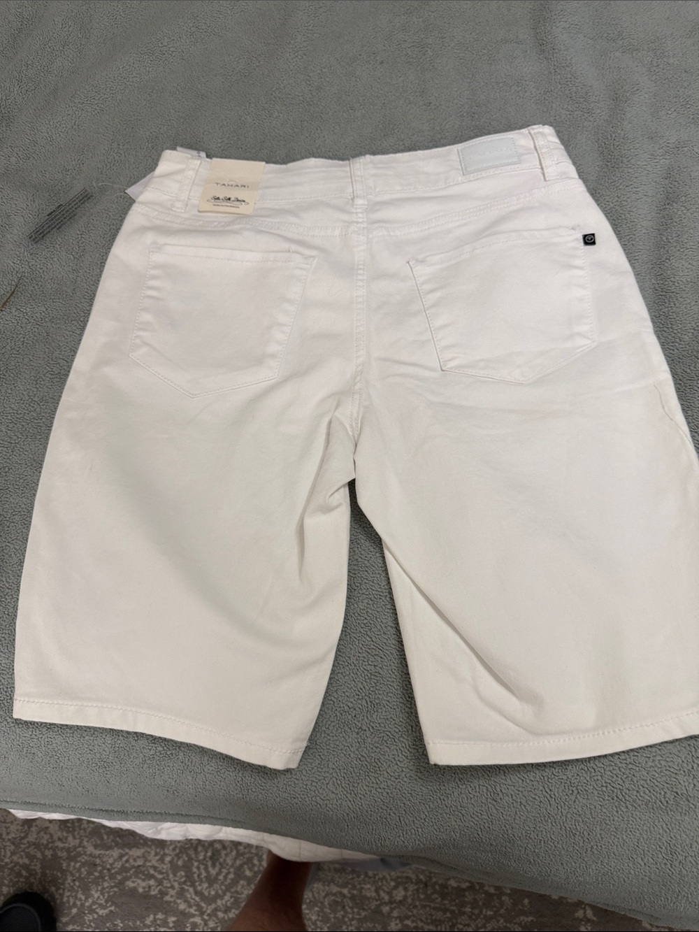 Tahari White Denim Jean Shorts for Women - Picture 8 of 12